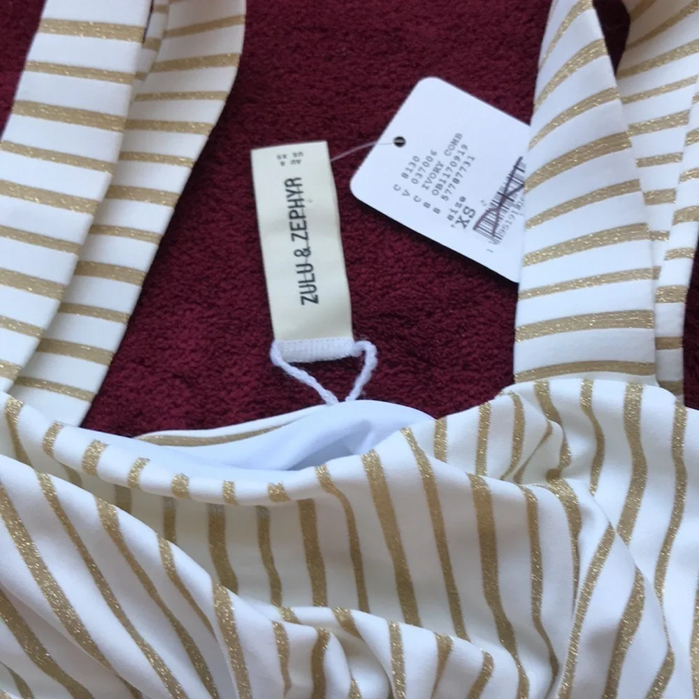 NWT Free People Balmy Nights Stripe one piece XS